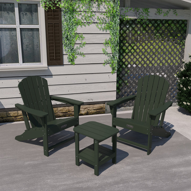 Chaise Adirondack pliante en PEHD pour l'extérieur, Vert