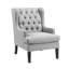 Fauteuil d'appoint Living Space gris avec siège en mousse et coussin en tissu d'ameublement texturé-1694112350