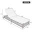 Chaise longue d'extérieur en rotin avec dossier à 5 positions, roues et coussin pour patio, piscine, jardin
