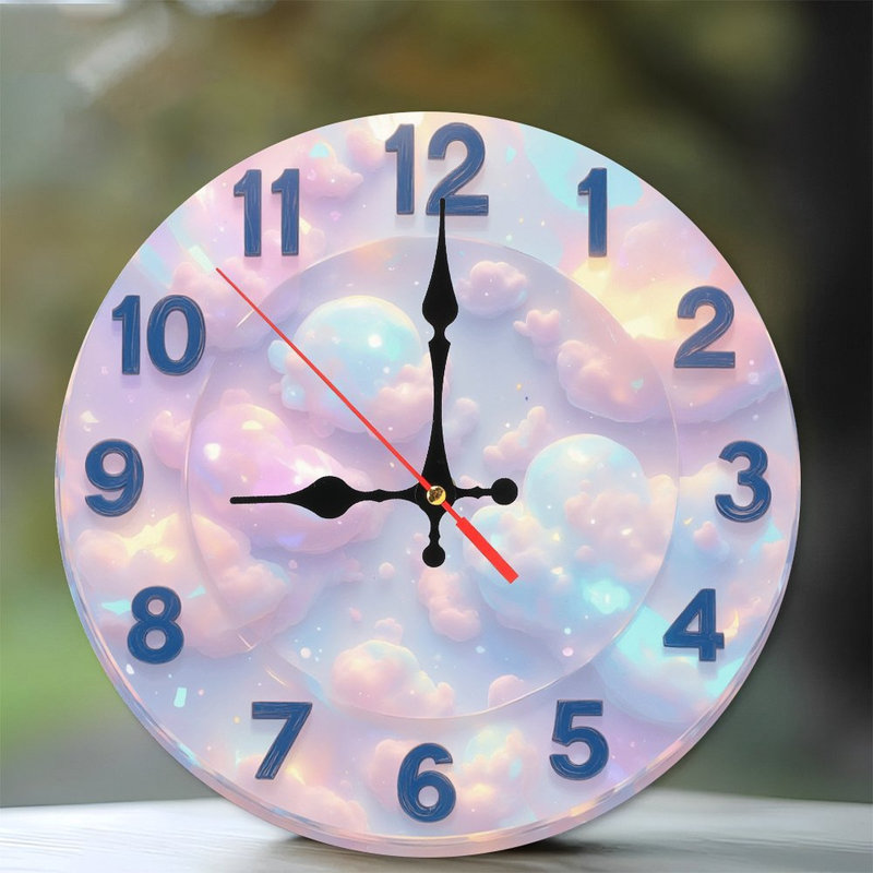 Horloge avec chiffres pastel