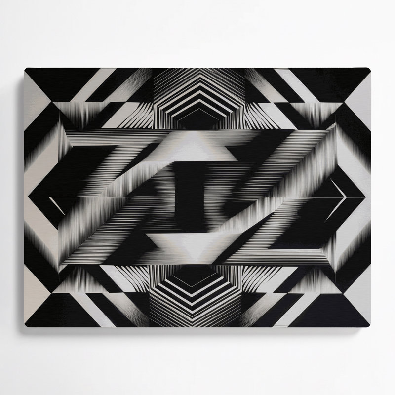 Art mural noir Op Art 4