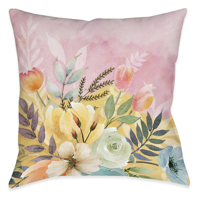 Sunday Morning Floral Throw Pillow