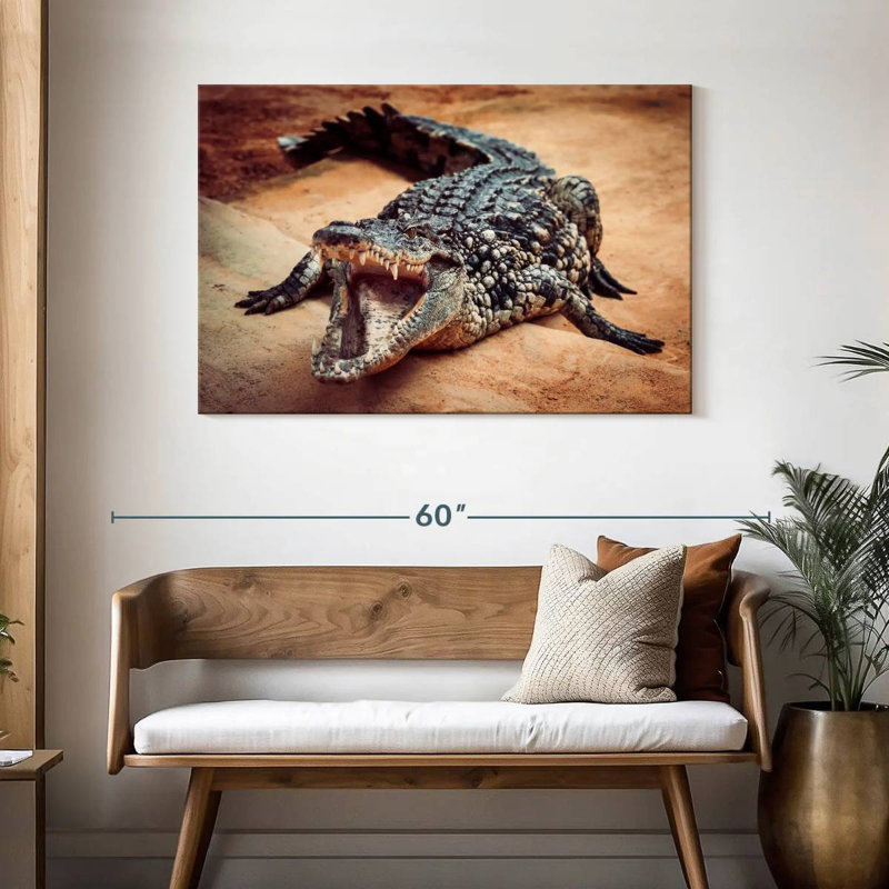 Brampt Crocodile, 30" H x 45" W