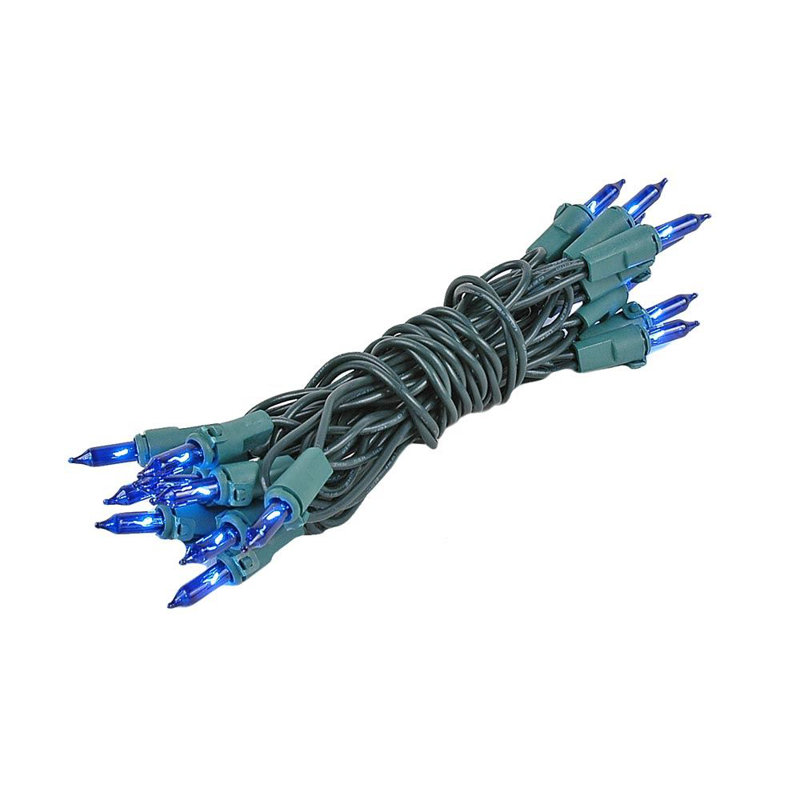 Mini-chaîne 20 ampoules pour l’extérieur 8,5' Pitman, Bleu, vert