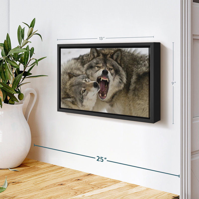 " Wolf Fight Wall Art ", 9" H x 13" W