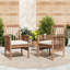 Chaises de salle à manger d'extérieur en bois rustique avec coussin résistant à l'eau et structure durable-117041851-117041848