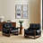 Esmiralda 35.83'' W Tufted Genuine Leather Accent Leisure Lounge Chair, Armchair-1165021279