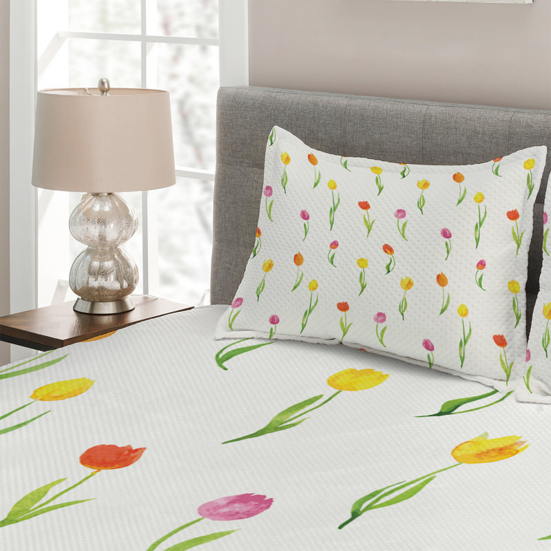 Eclectic Polyester Coverlet, King Bedspread + 2 Shams