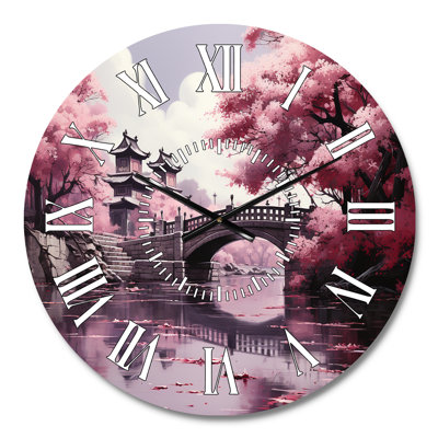 Horloge murale Japon Art Cherry Blossom