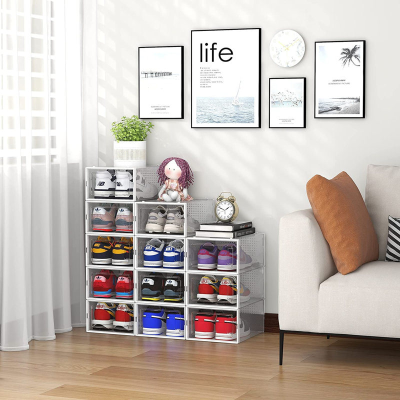 12 Pair Stackable Shoe Storage Box