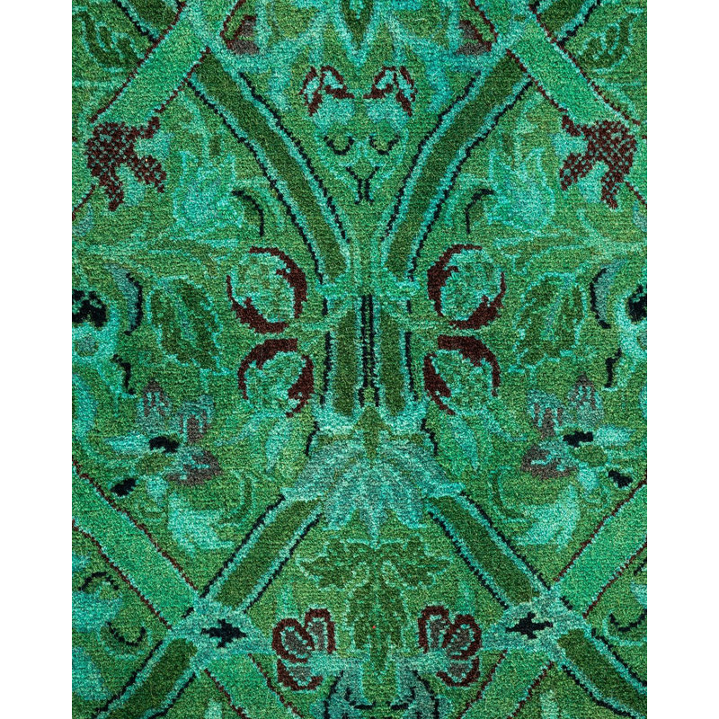 Fine Vibrance One-of-a-Kind 5'11" X 11'8" Hand Knotted Area Rug