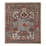 Rug & Kilim’S Kazak Style Square Rug With Polychromatic Geometric Patterns