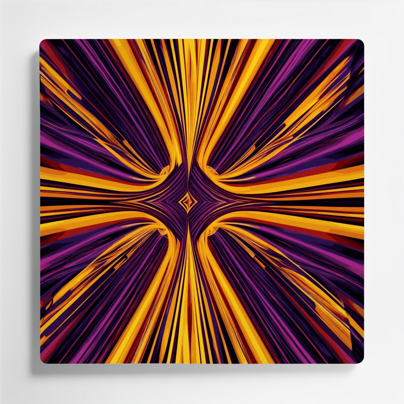 Art mural Op mauve 33, H 12 po x l 12 po