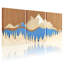 «Landscape & Nature Mountain Landscape with Trees and Water Reflection», ensemble de 3 impressions d'art sur toile-2105432145