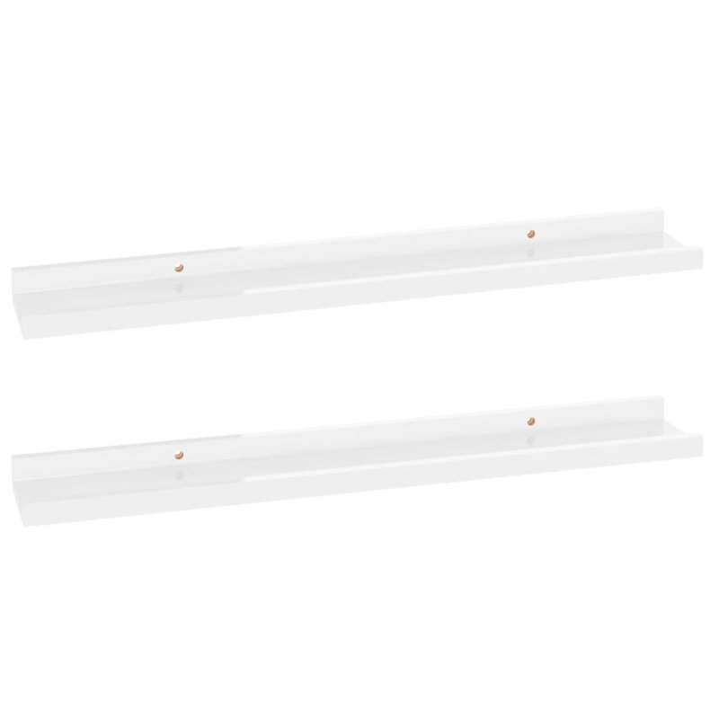 Gracelan 2 Piece Picture Ledge Wall Shelf, 3 cm H x 60 cm W x 9 cm D, White