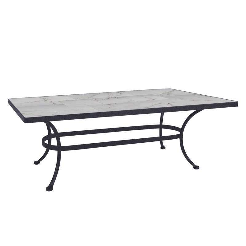 Outdoor Rectangle Coffee Table, Palazzo White, Graphite