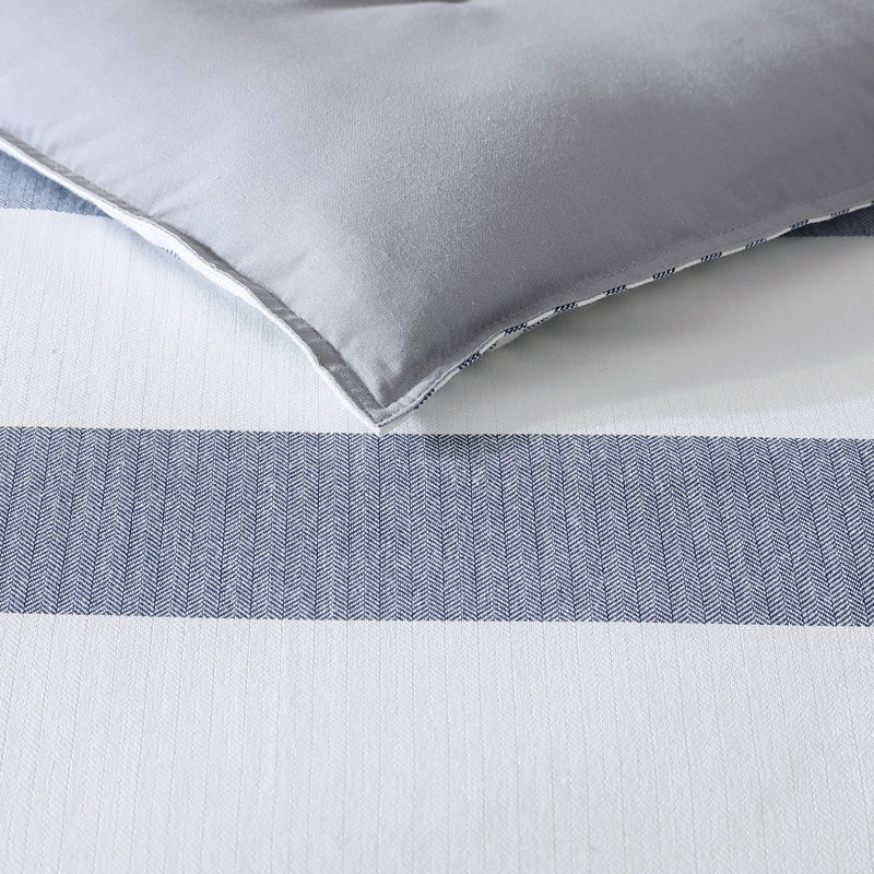 Nautica Fairwater Cotton Blue Duvet Cover Set, Twin Duvet Cover + 1 Standard Sham