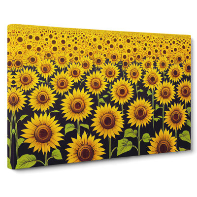 The Sunflower Field - Wrapped Canvas Print