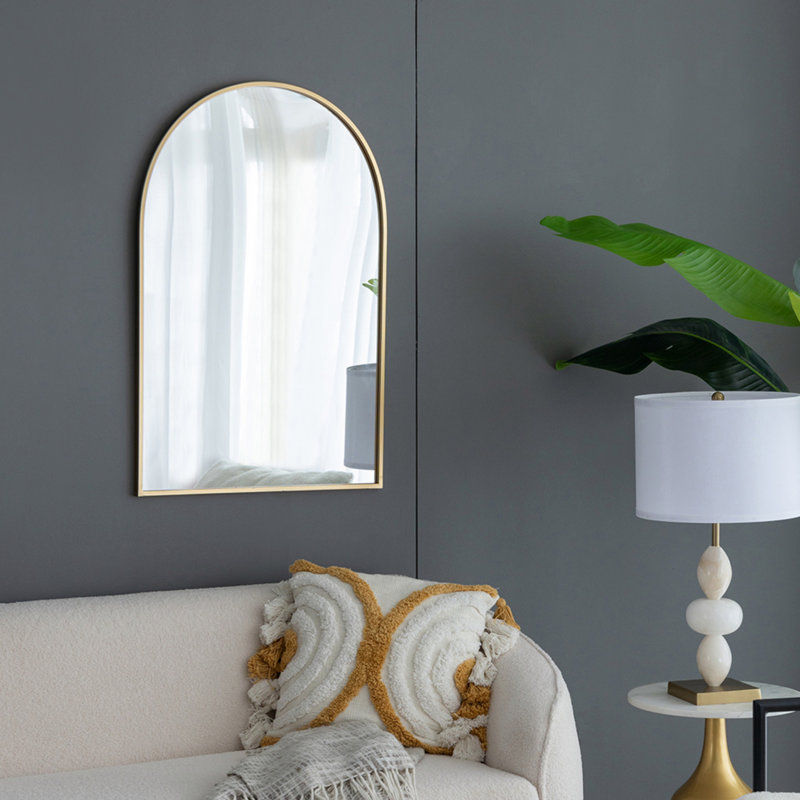 Iron Arch Mirror, 36" x 24", Gold