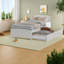 Lits simples en bois compacts de style blanc moderne pour la maison