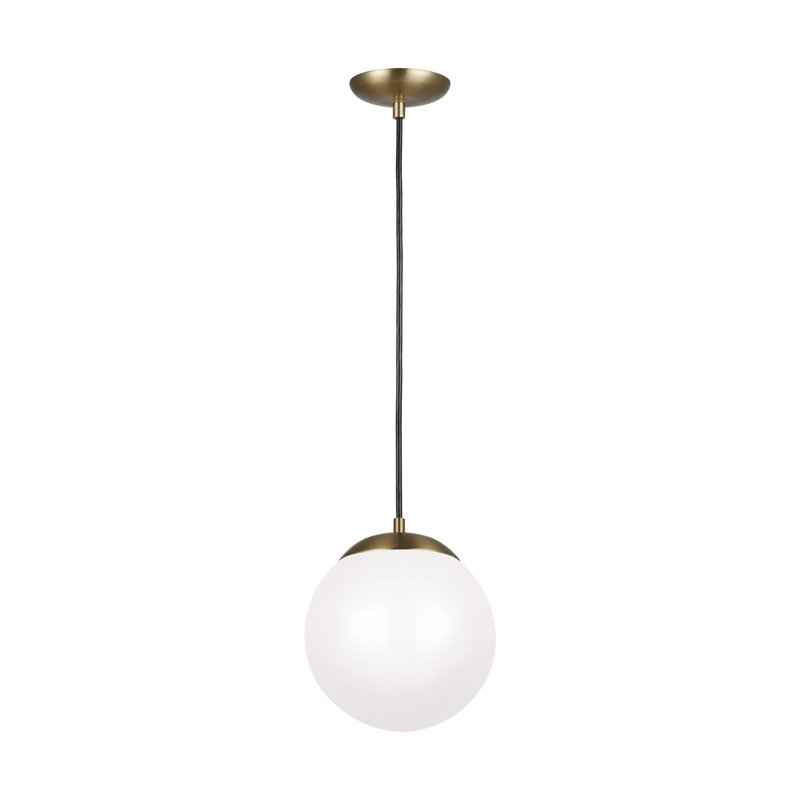 Meri 1 - Light LED Single Pendant, 10.75" H x 10" W x 10" D, LED Integrated, Brass