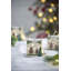 Ornement en forme de tente en carton éclairé, ornements d'arbre de Noël suspendus décoratifs pour décorations de fêtes, lot de 6