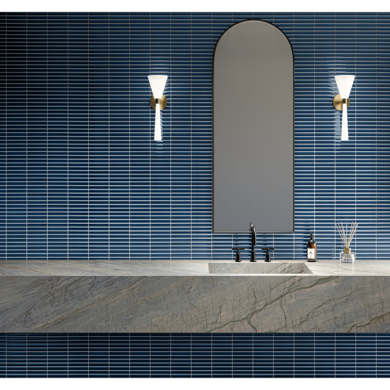 Daltile Artefino Vintage 1 x 6 Pencil Mosaic (10 PC Per SQFT) (9.60 SQFT Per Carton), Azurite
