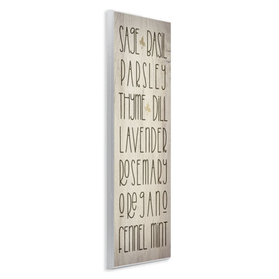 Kitchen Gardening Herbs Wall Plaque, design by Lil' Rue