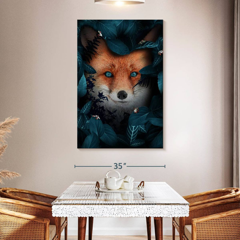 Brampt Blue Eyed Red Fox, 51" H x 34" W