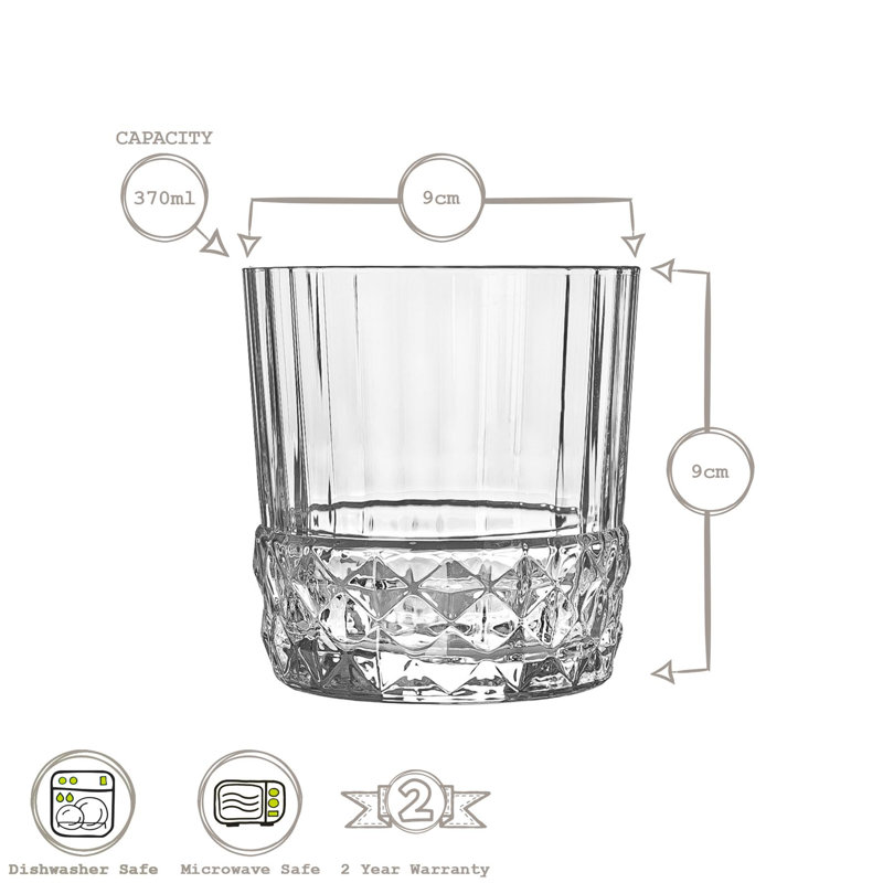America '20s Whisky Glasses - 370ml, 24