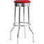 De 2 tabourets de bar rouges - dîner moderne avec base pour paire de salle à manger charme et finition des années 1950-178982484