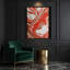 Abstrait art fluide sur toile rouge 58-703088243
