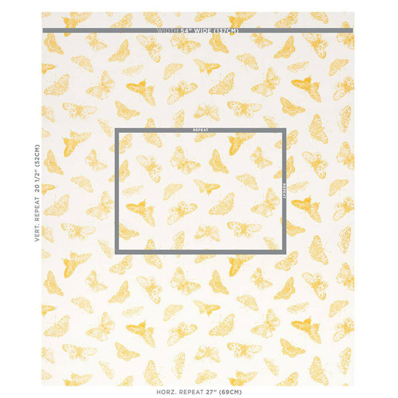 Tissu Burnell Butterfly, Jaune