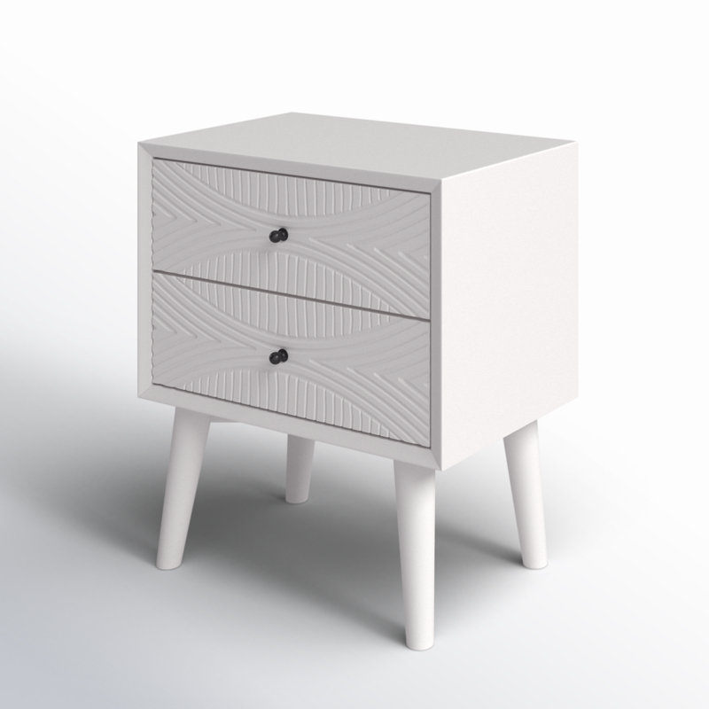 Table de chevet Alvia Tranquility, blanc