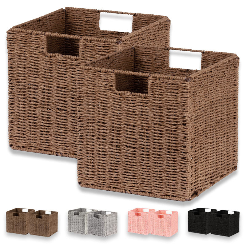 Red Barrel Studio Wicker Bin, Brown