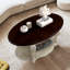 Table basse ovale en bois 42 pouces-784089858-784089859