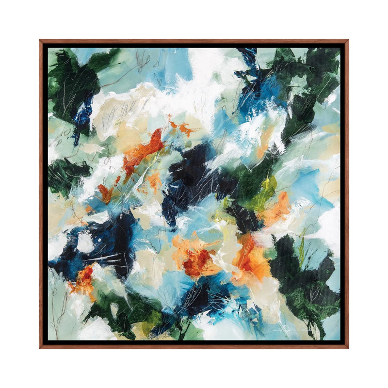 Nature Imprints I by Cristina Dalla Valentina - Painting on Canvas, 93.98 cm H x 93.98 cm W, Classic Brown Wood Framed