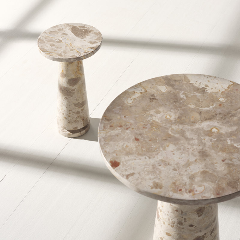 Ensemble de table de salon 2 pièces Aviyanah, Beige / brun