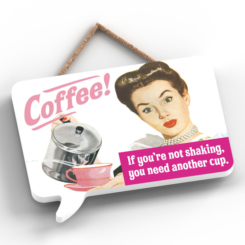 Pinup Coffee Another Cup - No Frame Print on MDF