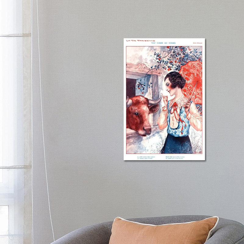 1920s La Vie Parisienne Magazine Cover - Print on Canvas, Wrapped Canvas, 30.48cm H x 20.32cm W x 1.91cm D