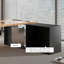 Bureau de direction rectangulaire brun en bois massif et acrylique-1445330030-1445330028