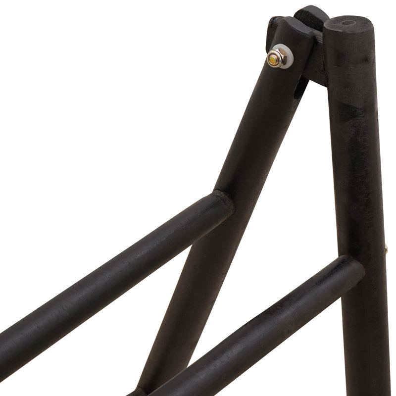  Double-Sided Blanket Ladder Bamboo Towel Rack Freestanding Holder Stand