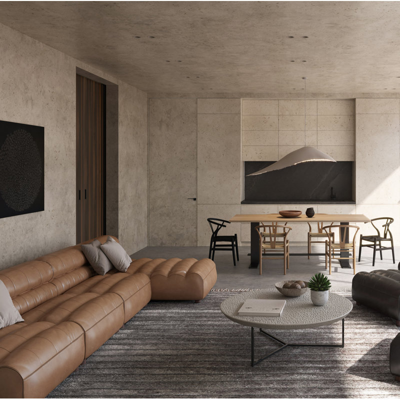 Ramsay Chaise Lounge, Tan Top Grain Leather