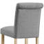 Ensemble de 2 tabourets en bois massif à dossier à hauteur de comptoir Siena, gris