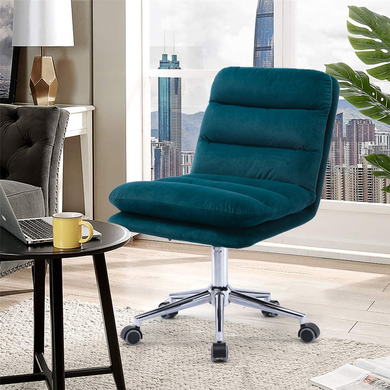 Chaise de bureau pivotante, Bleu sarcelle