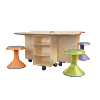 Laminate Adjustable Novelty 8 Students Activity Table