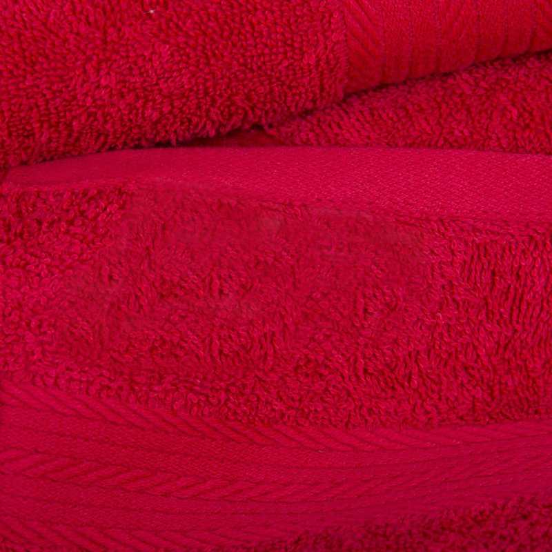 Ensemble de serviettes 100% coton doux et épais Como, Rouge, Ensemble de serviettes 18 pièces