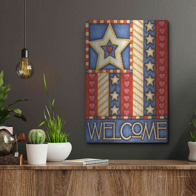 «American Star Welcome» par Cathy Horvath, H 16 po x l 12 po