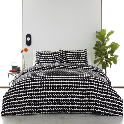 Ensemble d'édredon en coton noir Marimekko Rasymatto