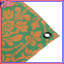 Tapisserie murale orange et vert damassé-1232932455